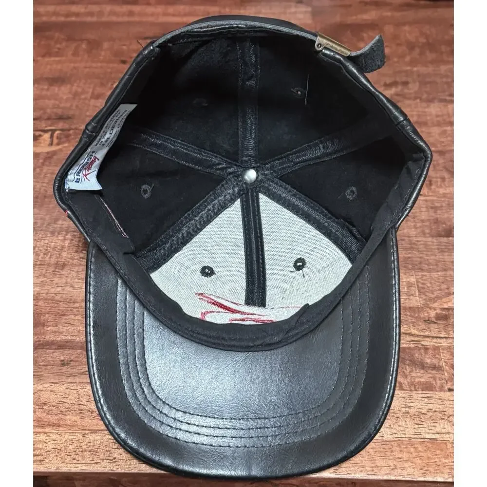 Mark Martin Roush Nascar Racing Leather Hat Buckle Strap Black